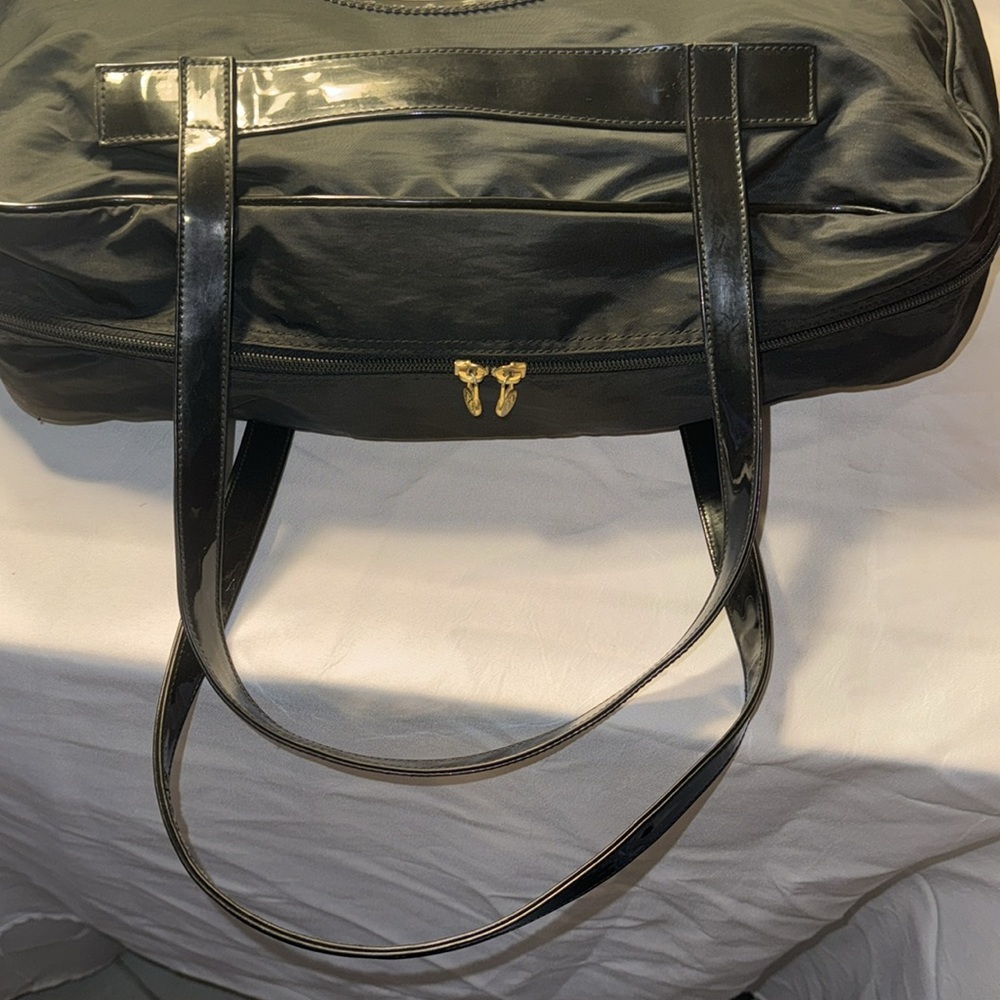 Fendi Patent-Trimmed Nylon Shoulder Bag GUC - Picture 10 of 13